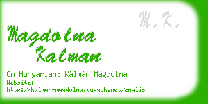 magdolna kalman business card